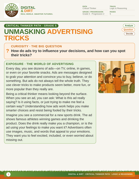Page 1 of Unmasking Advertising Tricks