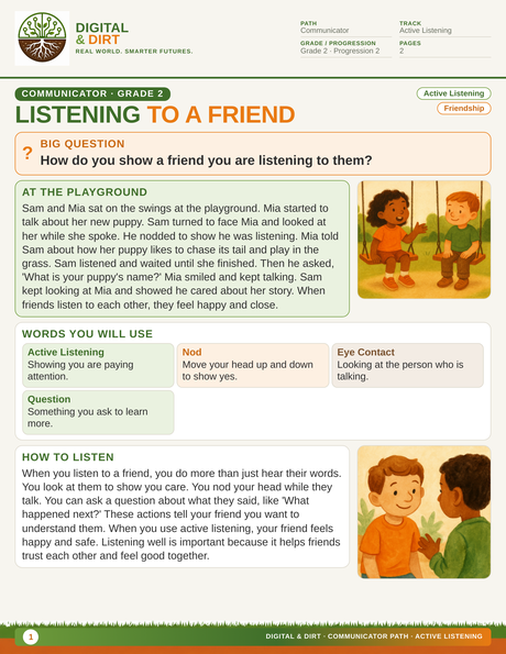 Page 1 of Listening to a Friend