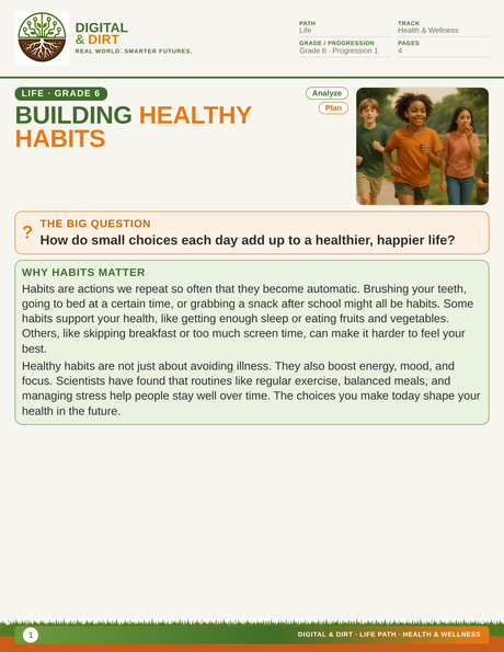 Page 1 of Building Healthy Habits