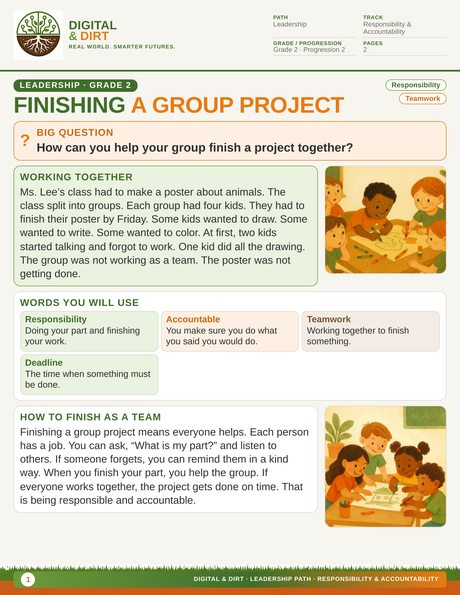 Page 1 of Finishing a Group Project