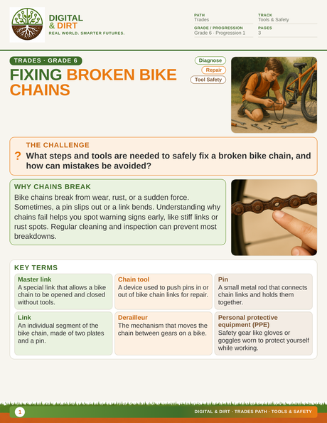 Page 1 of Fixing Broken Bike Chains